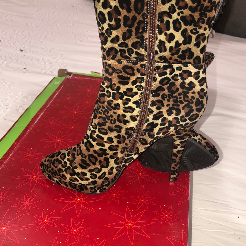 Worthington Animal Print Heeled Boots - Picture 5 of 5